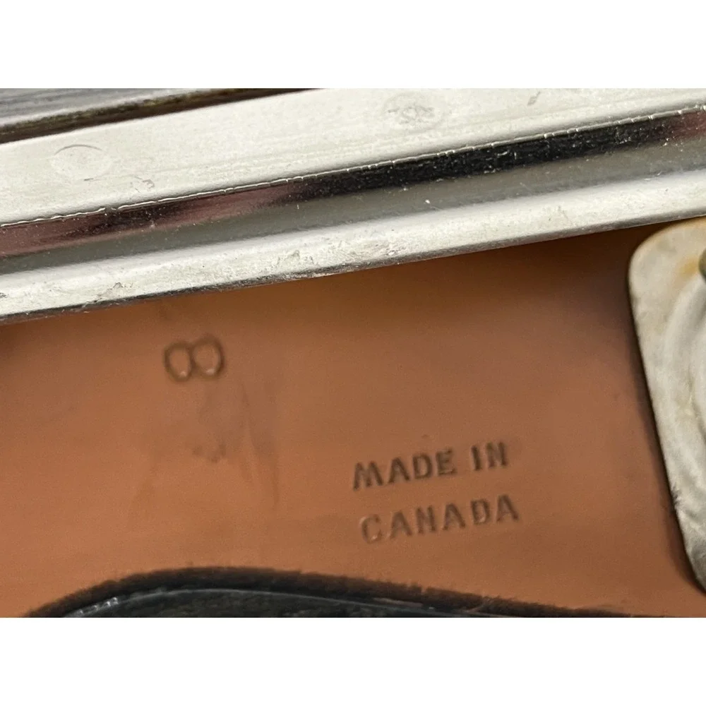 Vintage Canadian‎ Ice Skates Size 8 Brown Leather